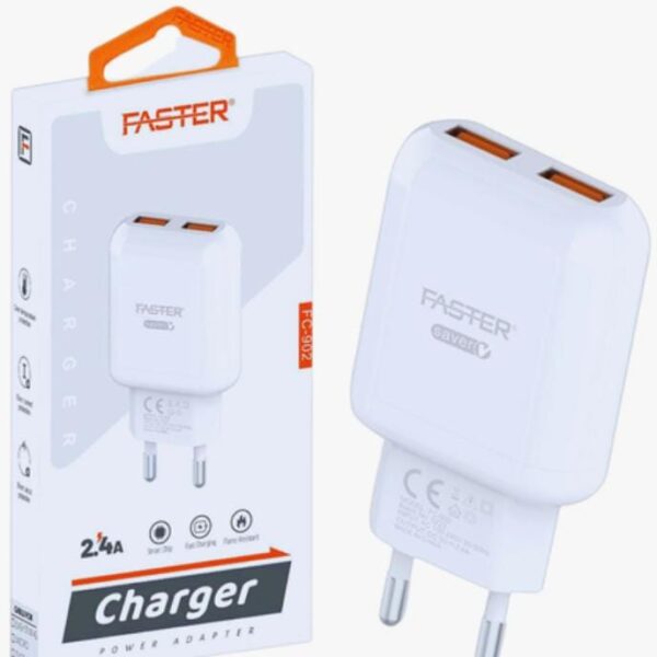  Faster FC-902 Dual USB 2.4A Charger.