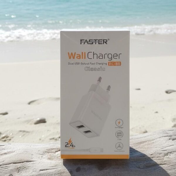  Faster FC-8B Classic 2.4A dual USB wall charger.