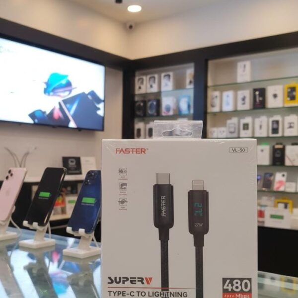 Faster VL-50 27W USB-C to Lightning Digital Data Cable.