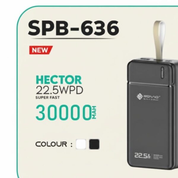  Sovo Hector 22.5 W 30000mAh Power Bank SPB-636.